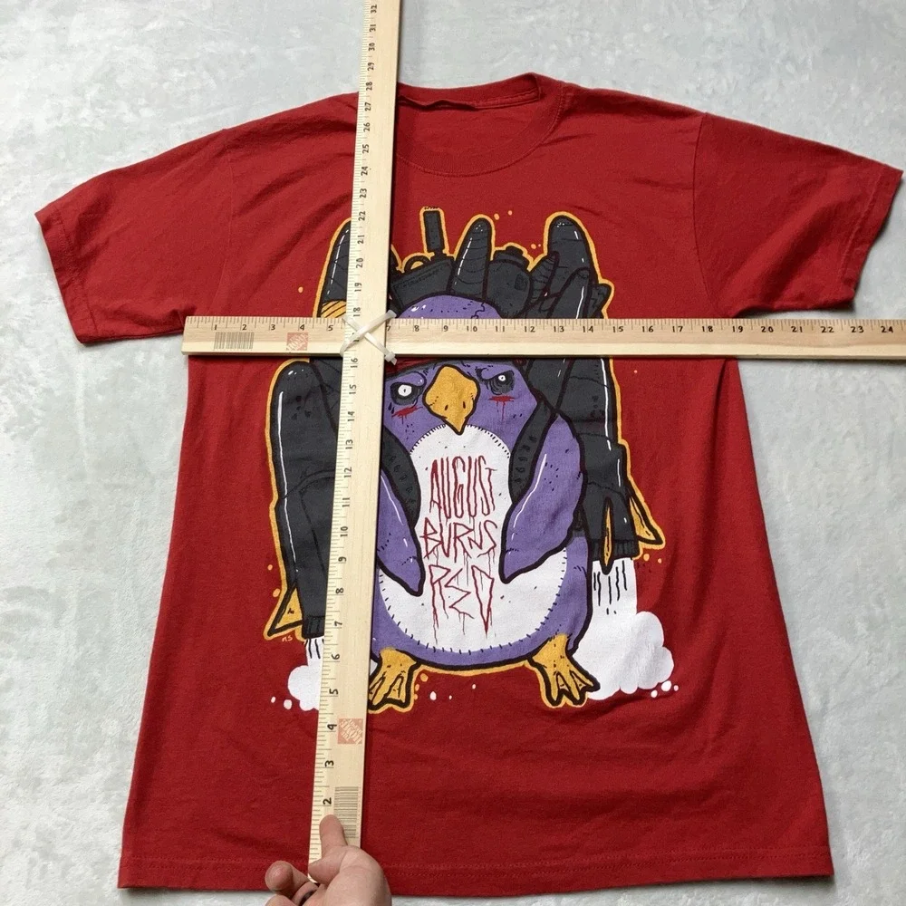 Vintage 2004 August Burns Red Band T-Shirt Penguin MySpace Era Metalcore Merch S
